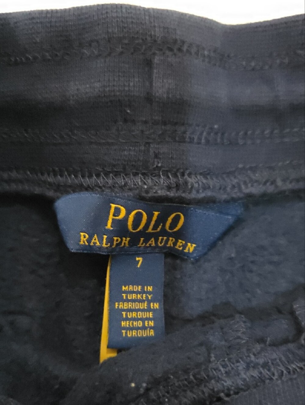 Polo by Ralph Lauren Navy Sweat Joggers with Orange Logo - Picture 2 of 4